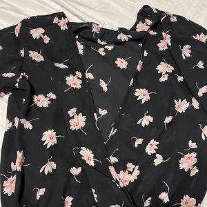 Fresh floral business casual top.